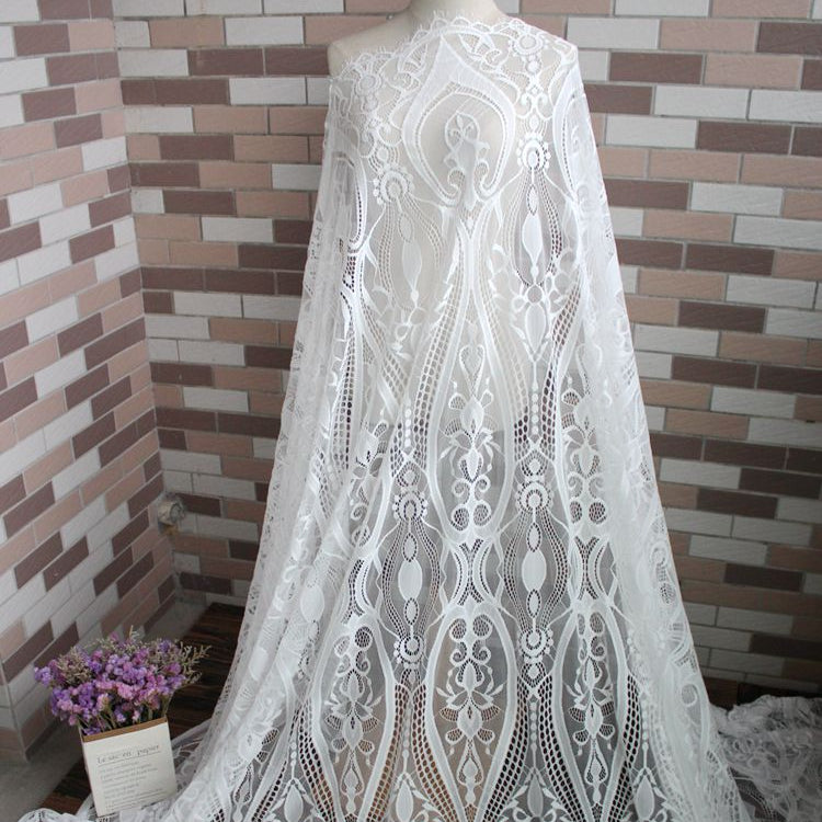 3D Chantilly Lace Textile Width 150 cm CHL0120-Lace Fabric Shop