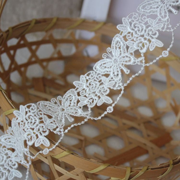 Butterfly Rose Love Lace Trim Width 2-5 cm LT0362-Lace Fabric Shop