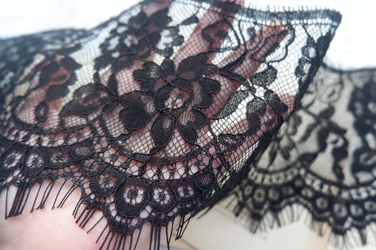 White Black Lace Trims Width 10-12 cm LT0215-Lace Fabric Shop