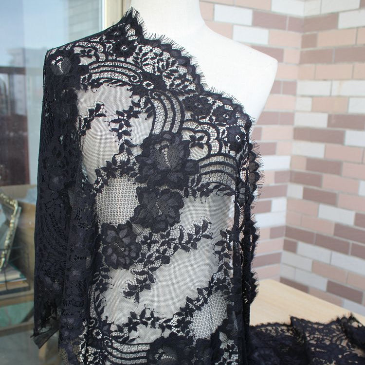 Chantilly Lace Cuff Textile Width 50 cm CHL0124-Lace Fabric Shop