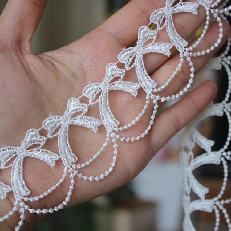 Bow Tie Hollow Lace Trim Width 2-4 cm LT0363-Lace Fabric Shop