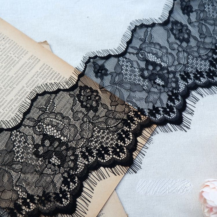Eyelash Lace Trim Width 12-14 cm LT0085-Lace Fabric Shop