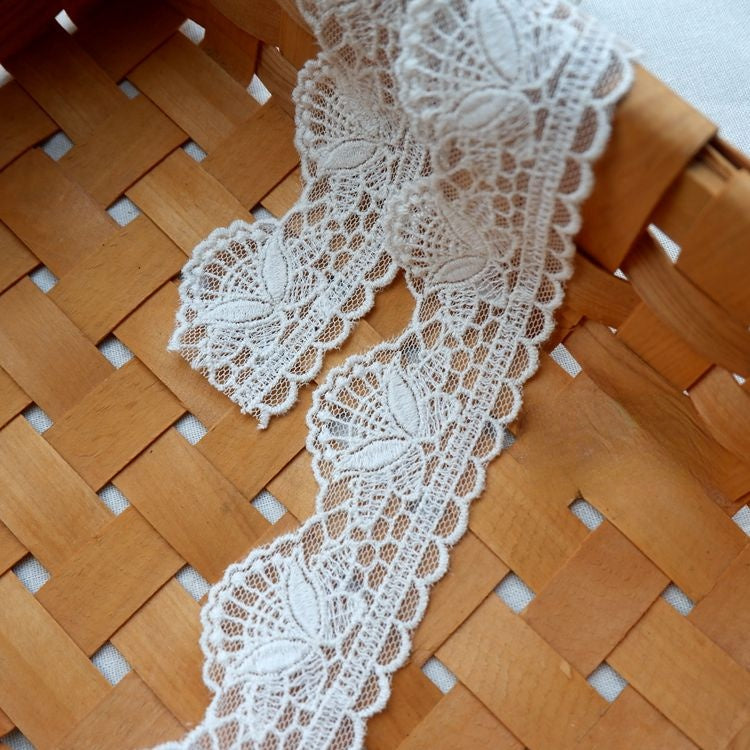 Embroidery Tulle Fabric Width 4-5 cm TF0036-Lace Fabric Shop