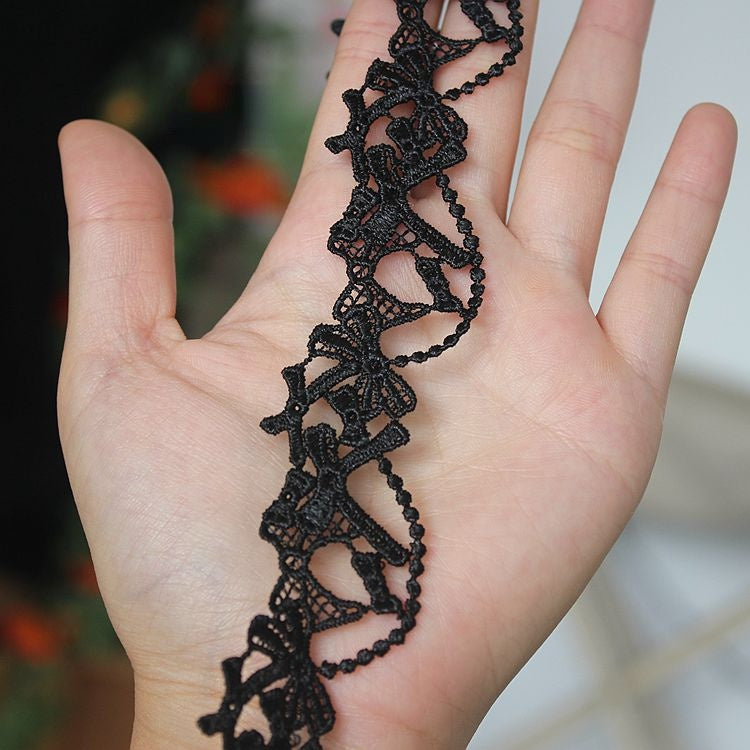 Bow Tie Hollow Lace Trim Width 2-4 cm LT0363-Lace Fabric Shop