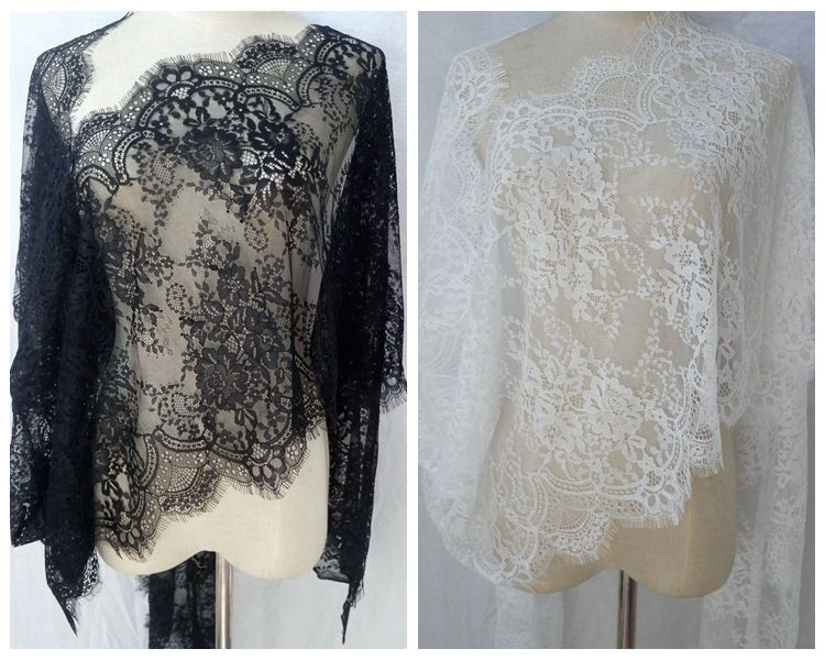 Voile Chantilly Lace Fabric Width 42-52 cm CHL0089-Lace Fabric Shop