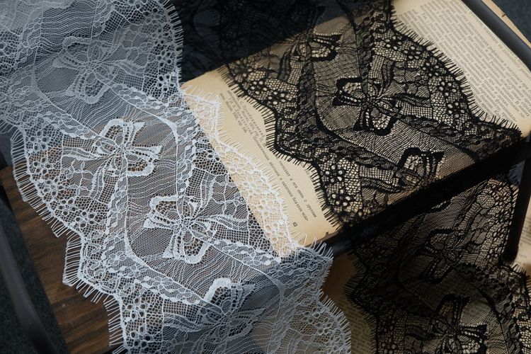 Chantilly Lace Trim Width 15 cm LT0035-Lace Fabric Shop