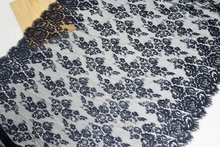 Eyelash Chantilly Lace Width 100cm CHL0009-Lace Fabric Shop