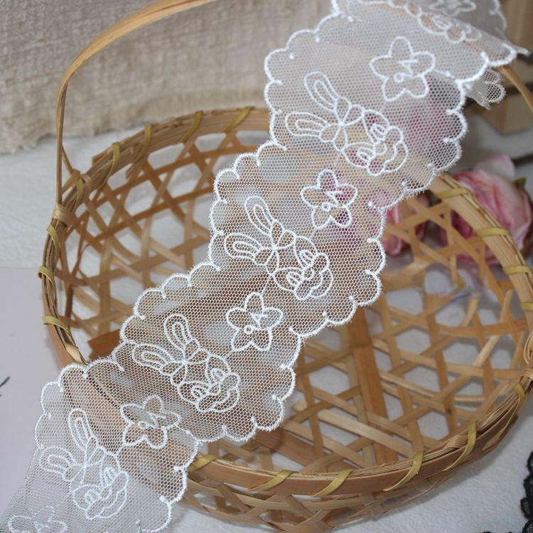 Embroidery Duck Tulle Lace Width 6 cm TF0111