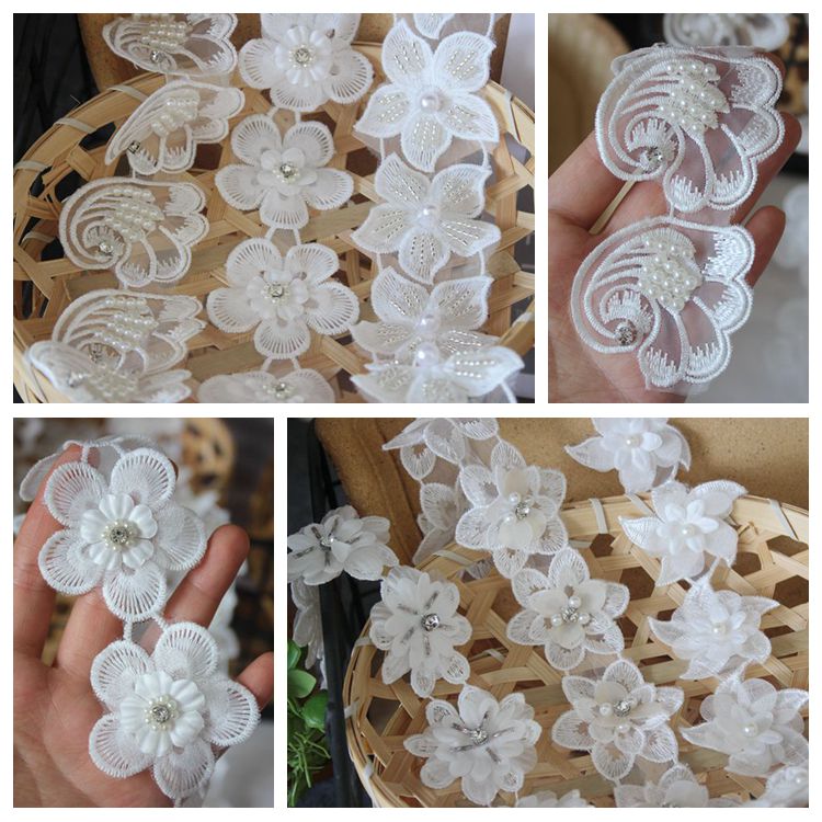 Beaded Embroidery Trim Sewing Material BT0070-Lace Fabric Shop