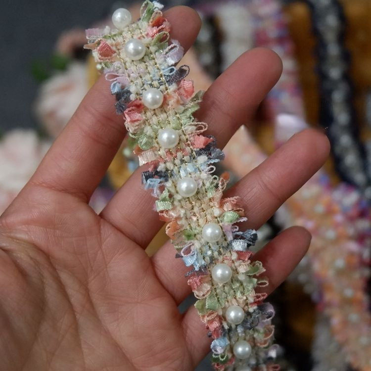 Beading Color Lace Trim Fabrics BT0018-Lace Fabric Shop