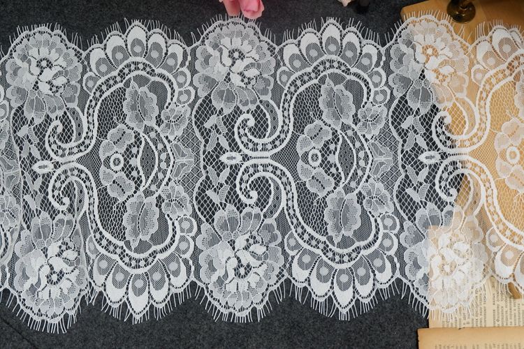 Eyelash Lace Veil Trim Fabric Width 30 cm LT0281-Lace Fabric Shop