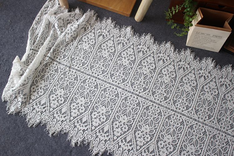 Eyelash Guipure Lace Material Width 60 cm GL0093-Lace Fabric Shop