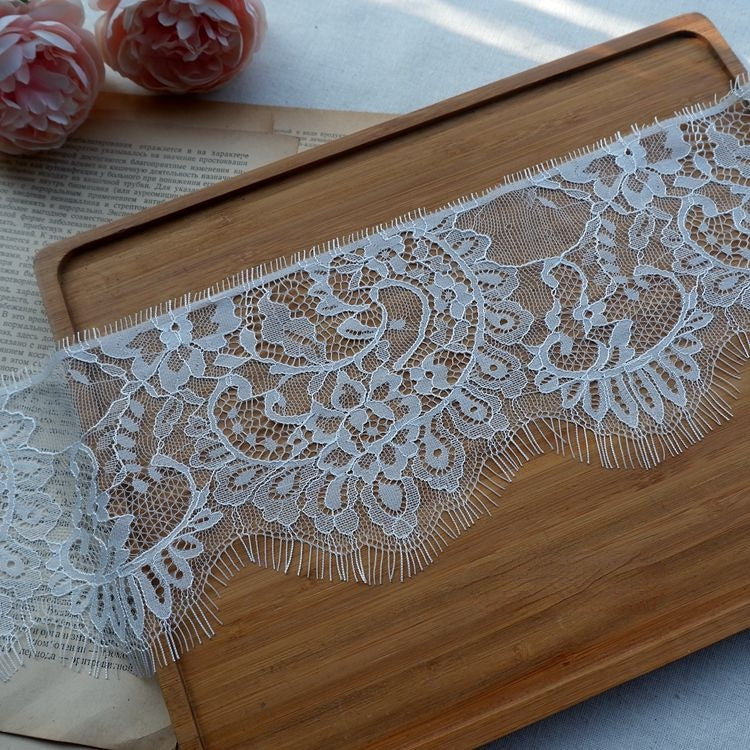 Eyelash Lace Trims Width 13-17 cm LT0216-Lace Fabric Shop