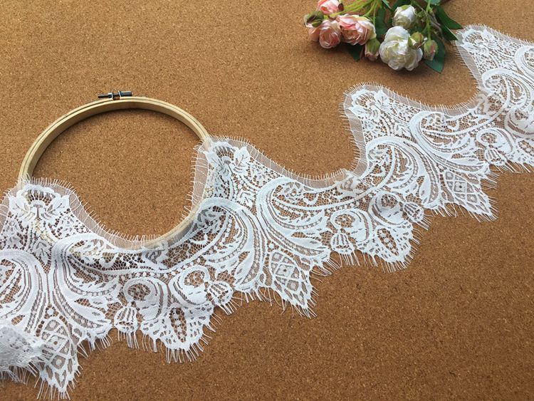 Wave Lace Trim Fabric Width 19 cm LT0155-Lace Fabric Shop