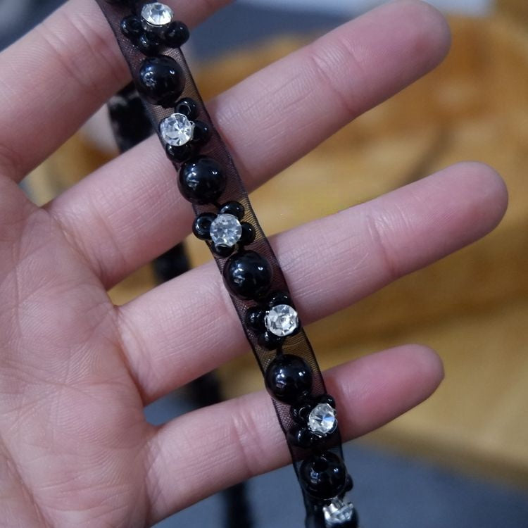 Beaded Lace Trimming Fabrics BT0049-Lace Fabric Shop