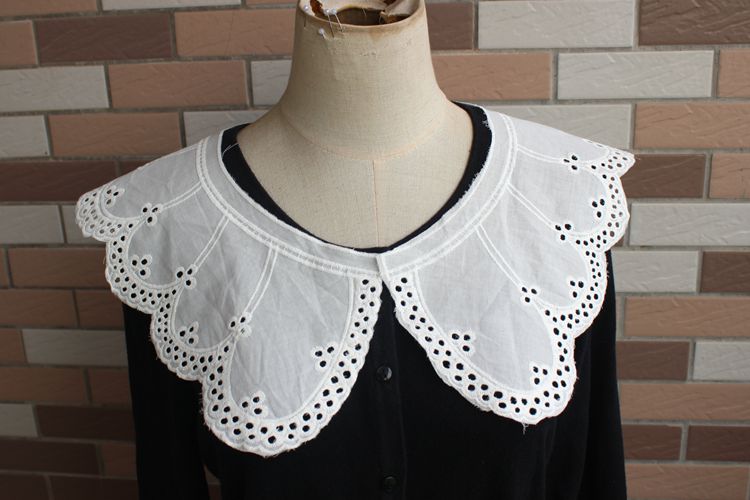 Embroidery Child Cotton Lace Collar Fabric EF0034-Lace Fabric Shop