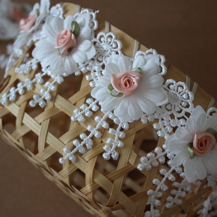 3D Beaded Lace Flower Trim Dress Material BT0089-Lace Fabric Shop