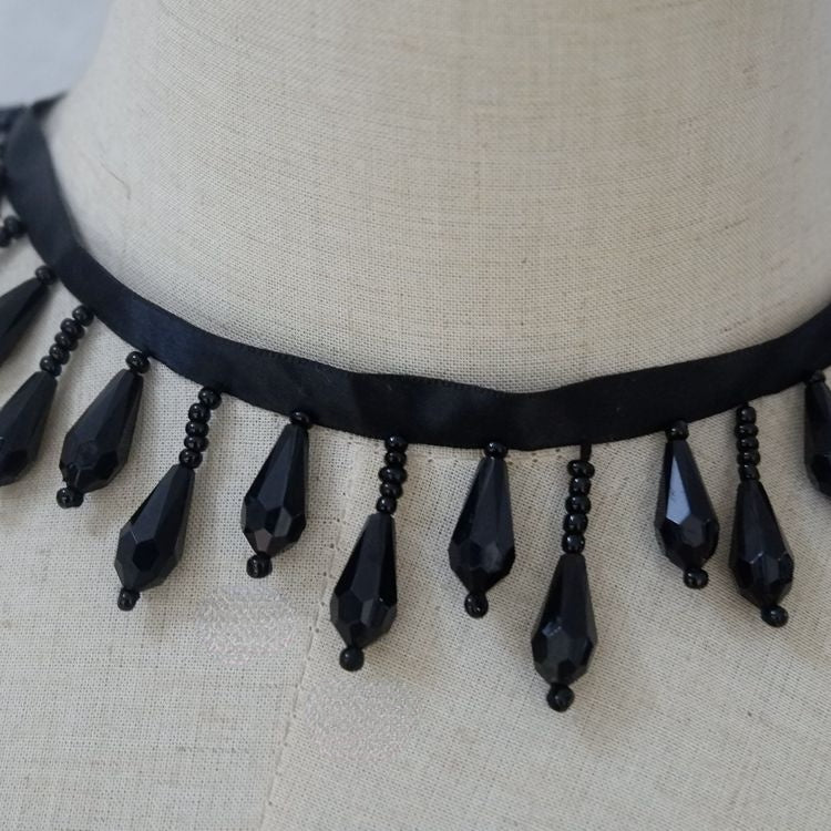 Cuff Hem Tassel Beaded Trim Decoration BT0067-Lace Fabric Shop