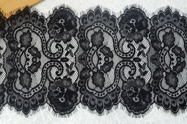 Eyelash Lace Veil Trim Fabric Width 30 cm LT0281-Lace Fabric Shop