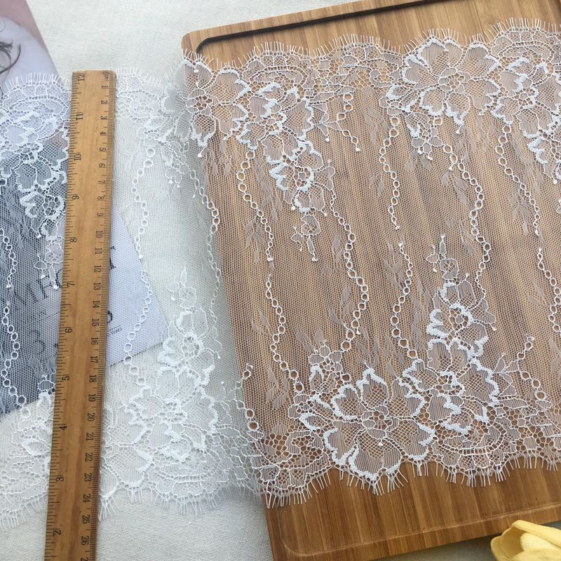 Chantilly Lace Trim Width 18-24 cm LT0036-Lace Fabric Shop