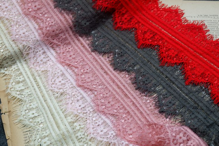 Eyelash Color Lace Trim Width 10 cm CL0008-Lace Fabric Shop