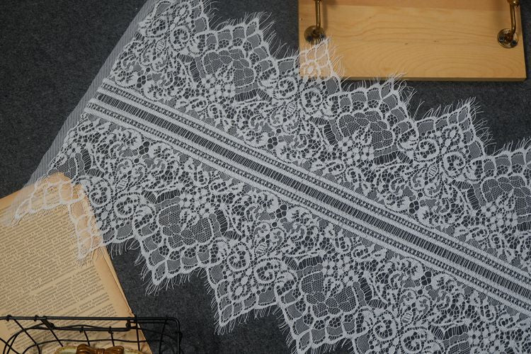 Chantilly Lace Trim Width 41 cm LT0052-Lace Fabric Shop