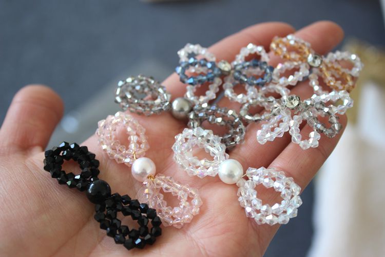 Beaded Bow Tie Headwear Brooch Material BA0122-Lace Fabric Shop