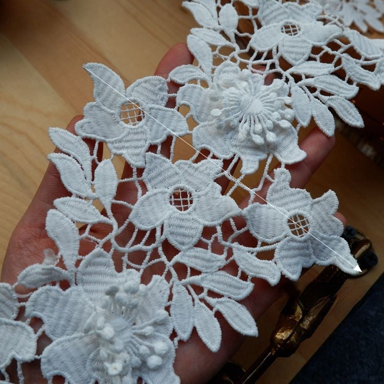 Guipure Lace Trim Width 8-21 cm LT0032-Lace Fabric Shop