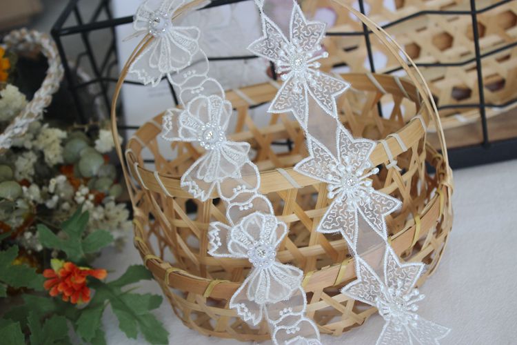 Beaded Embroidery Lace Trim Butterfly BT0069-Lace Fabric Shop