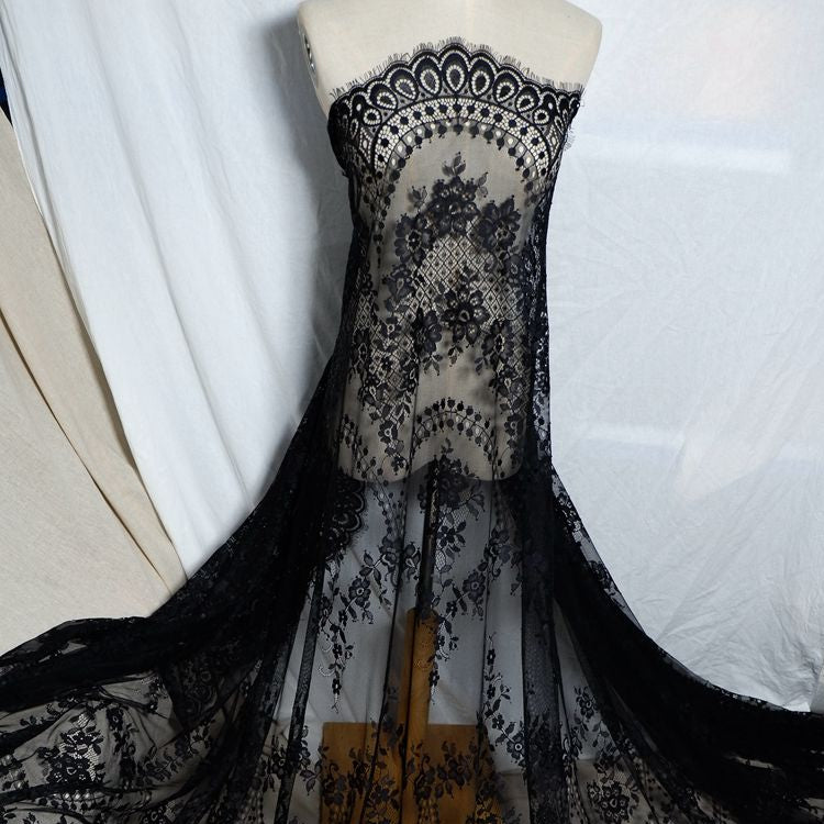 French Chantilly Lace Width 150 cm CHL0034-Lace Fabric Shop