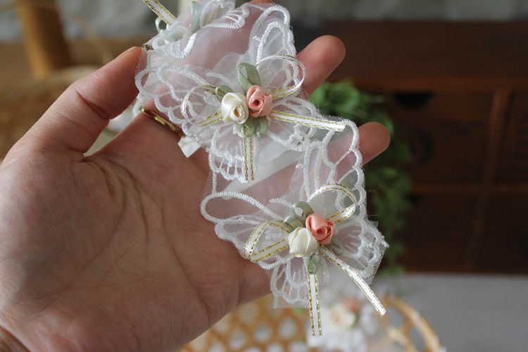 Beads Rose Lace Trimming Fabric BT0054-Lace Fabric Shop