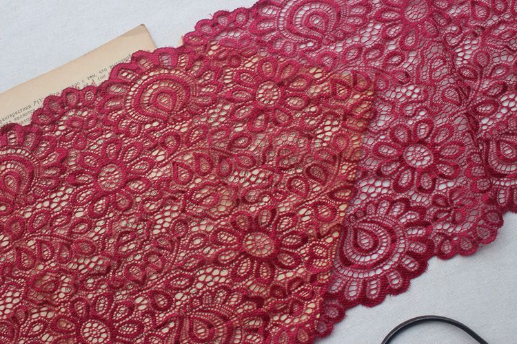 Stretch Color Lace Trim Width 21 cm CL0023-Lace Fabric Shop
