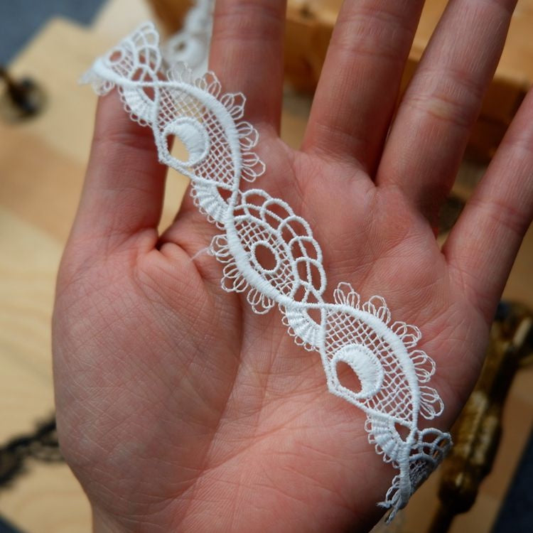 Narrow Lace Trim Width 2-5 cm LT0177-Lace Fabric Shop