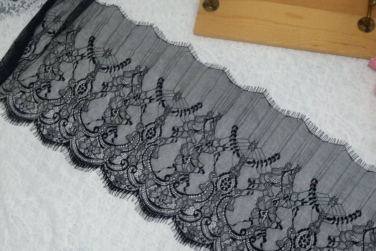 Chantilly Lace Trims 26-27 cm LT0100-Lace Fabric Shop