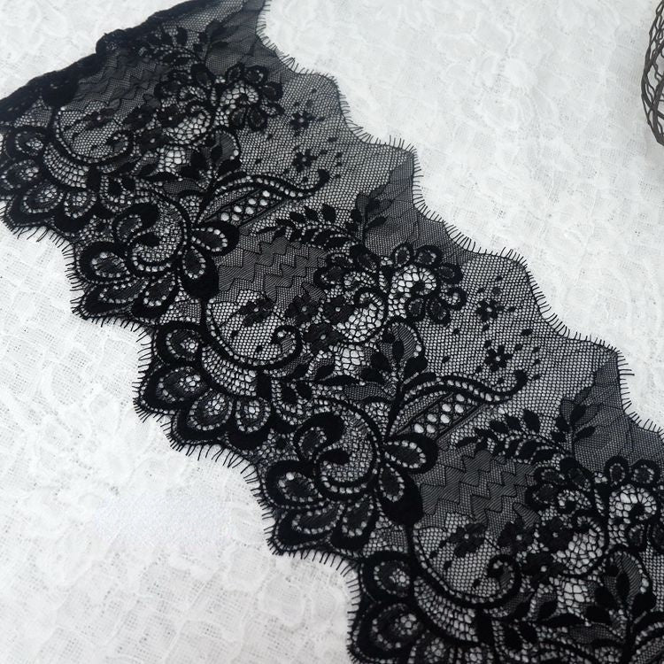 Gloss Chantilly Lace Trim Width 17-19 cm LT0043-Lace Fabric Shop