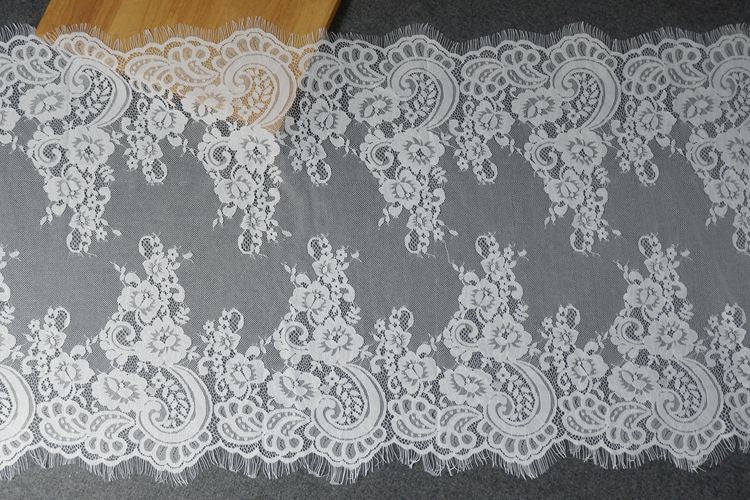 Voile Chantilly Lace Fabric Width 42-52 cm CHL0089-Lace Fabric Shop
