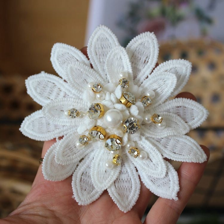 3D Lace Floral Trim Single Flower BT0005