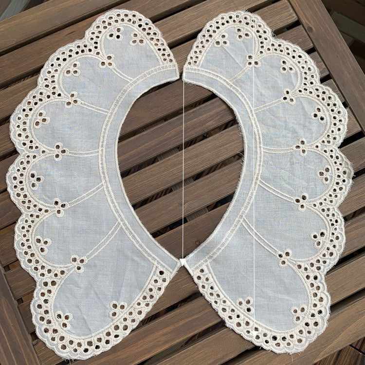 Embroidery Child Cotton Lace Collar Fabric EF0034-Lace Fabric Shop