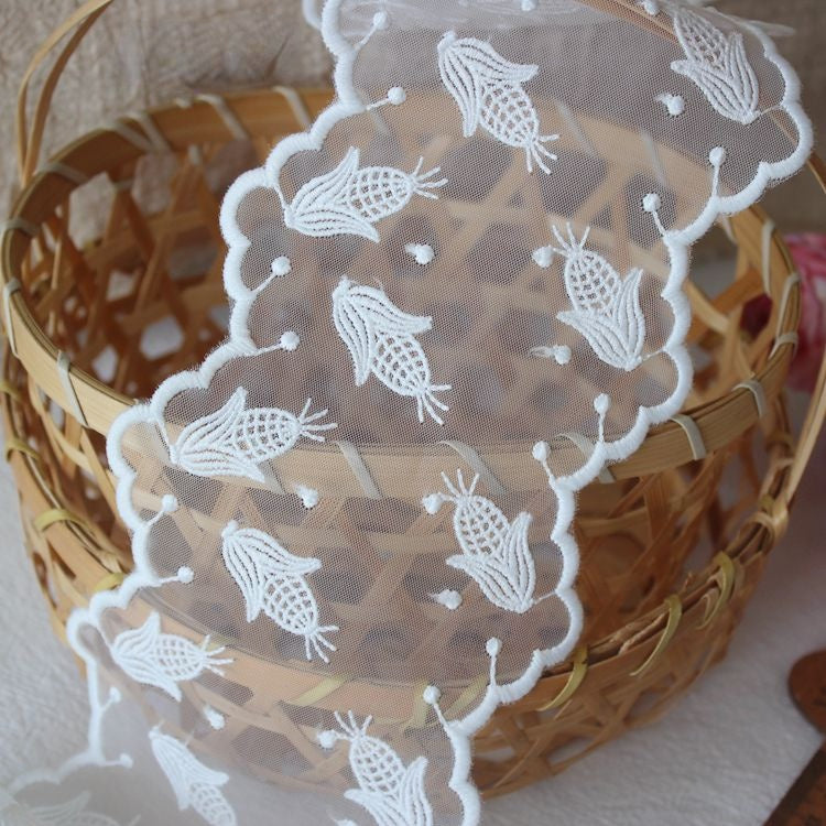 Embroidery Corn Lace Trim Width 5-10 cm LT0377-Lace Fabric Shop