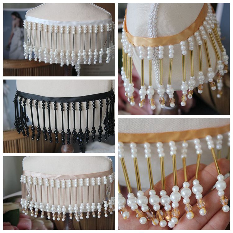 Luxury Pearl Tassel Beaded Lace Trimming BT0107-Lace Fabric Shop