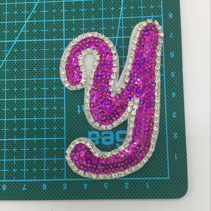 Sequins Letters Cloth Sticker Accessories BA0049-Lace Fabric Shop