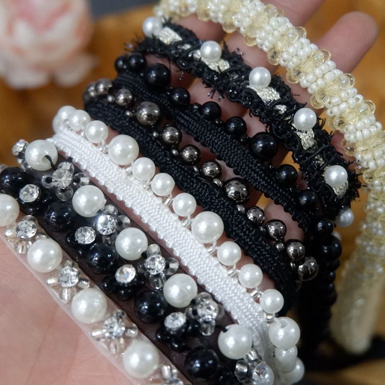 Beaded Lace Trimming Fabrics BT0049-Lace Fabric Shop