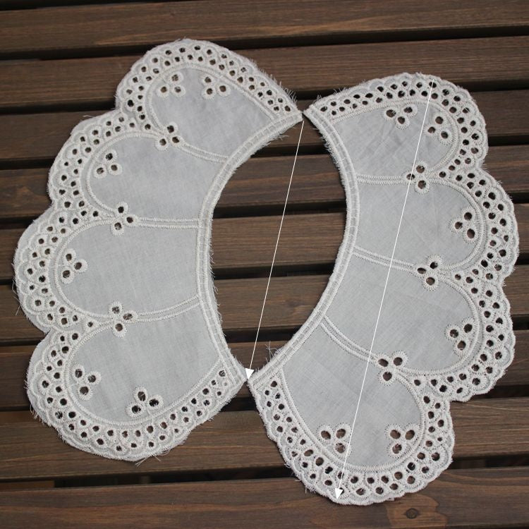 Embroidery Child Cotton Lace Collar Fabric EF0034-Lace Fabric Shop