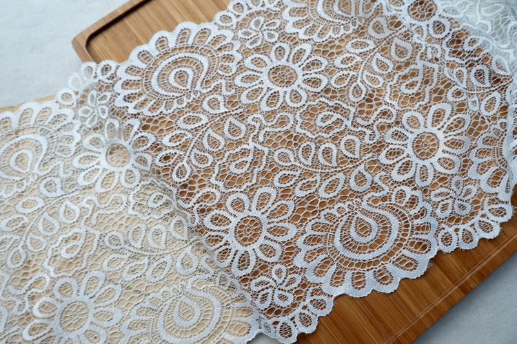 Stretch Color Lace Trim Width 21 cm CL0023-Lace Fabric Shop
