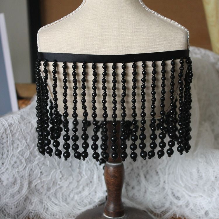 Colorful Pearl Tassel Beaded Lace Trims BT0109-Lace Fabric Shop