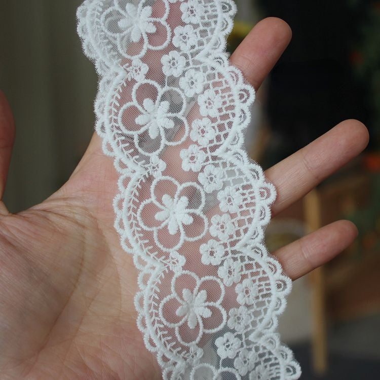 Embroidery Flower Lace Trim Width 6 cm LT0372-Lace Fabric Shop