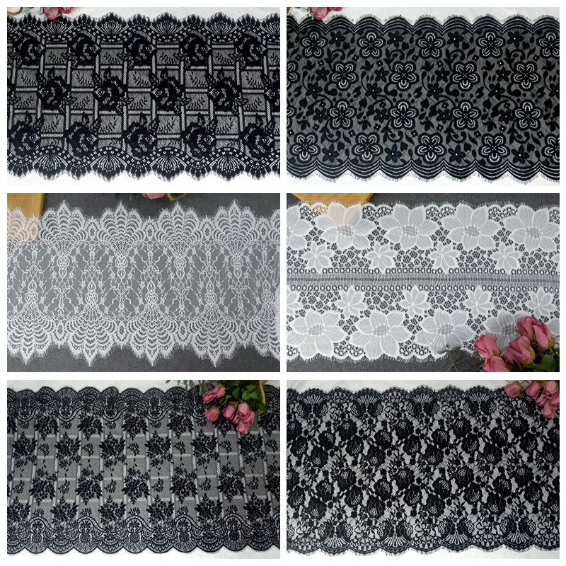 Chantilly Lace Edge Fabric Width 37-70 cm CHL0091-Lace Fabric Shop