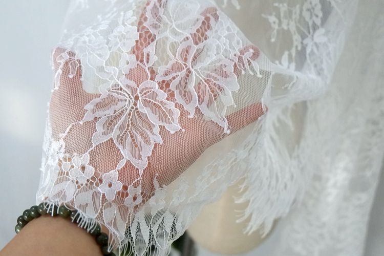 Wedding Chantilly Lace Fabric Width 50 cm CHL0080-Lace Fabric Shop