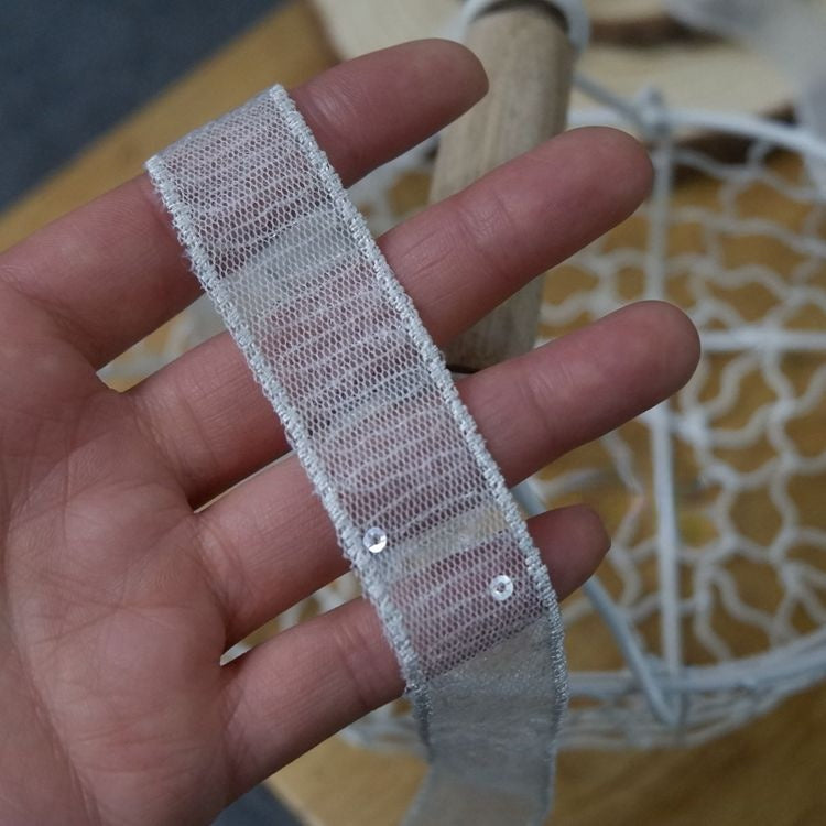 Beaded Sequins Lace Trim Fabrics BT0044