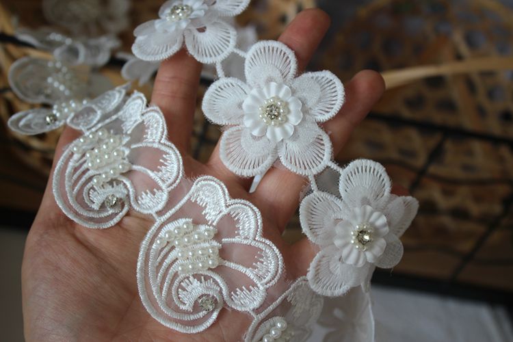 Beaded Embroidery Trim Sewing Material BT0070-Lace Fabric Shop